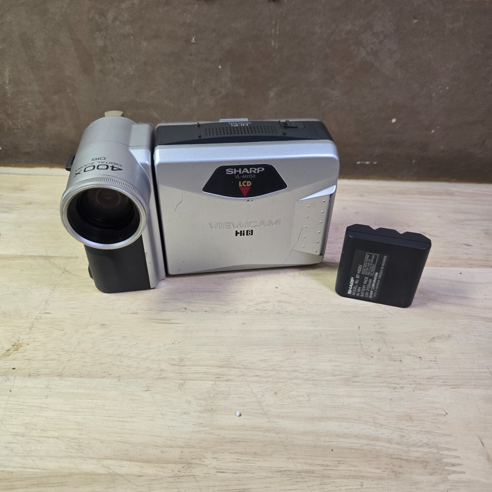 Sharp VL-AH150U Hi-8 Analog Camcorder ViewCam Cassette Video Camera w 1 battery